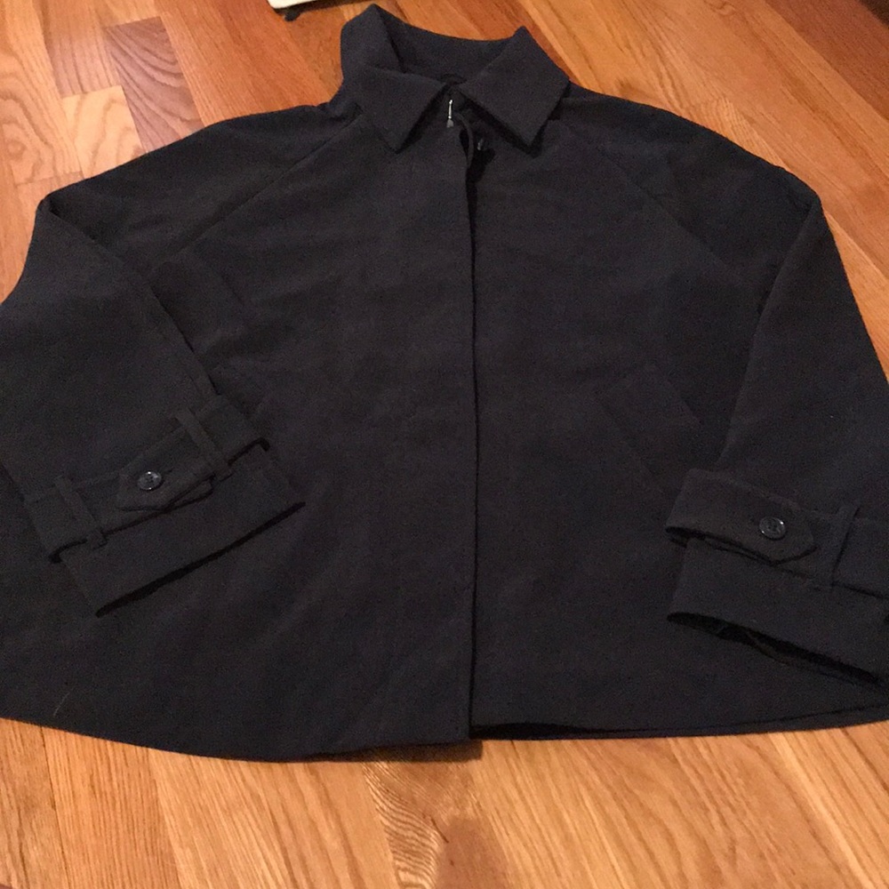 Navy Blue Polyester Coat